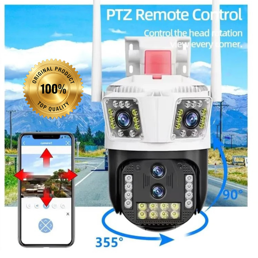 Camara Seguridad Wifi 3 Pantallas Sirena